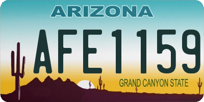 AZ license plate AFE1159