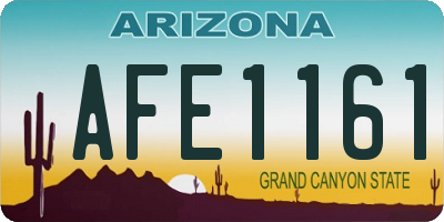 AZ license plate AFE1161
