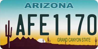 AZ license plate AFE1170