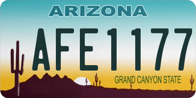 AZ license plate AFE1177