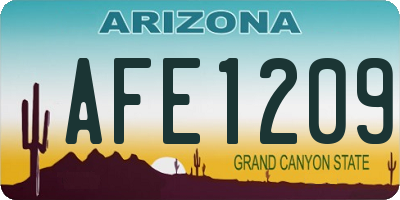 AZ license plate AFE1209