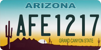 AZ license plate AFE1217
