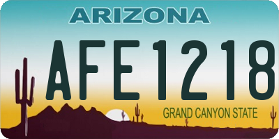 AZ license plate AFE1218