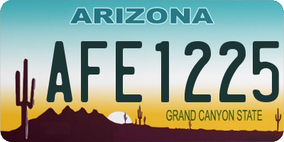AZ license plate AFE1225