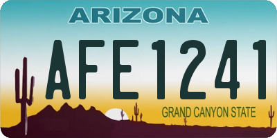 AZ license plate AFE1241