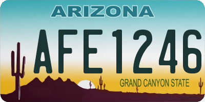 AZ license plate AFE1246
