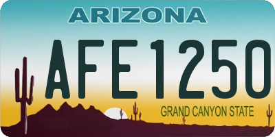 AZ license plate AFE1250