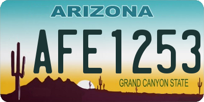 AZ license plate AFE1253