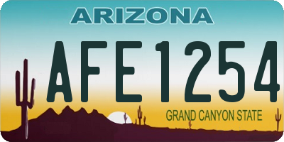AZ license plate AFE1254