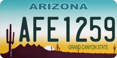 AZ license plate AFE1259