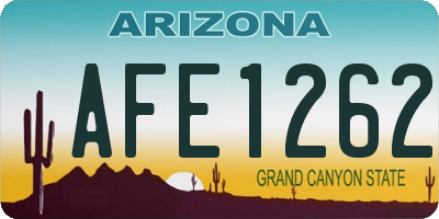 AZ license plate AFE1262
