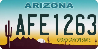 AZ license plate AFE1263