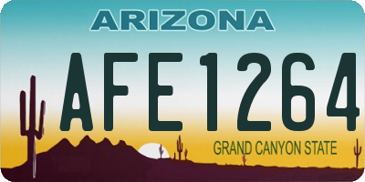 AZ license plate AFE1264