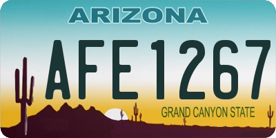 AZ license plate AFE1267
