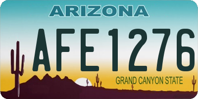 AZ license plate AFE1276