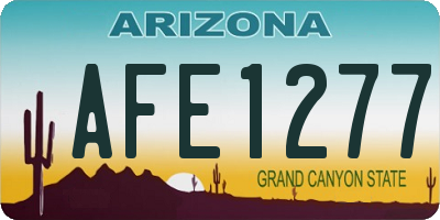 AZ license plate AFE1277