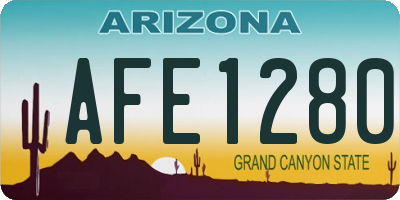 AZ license plate AFE1280