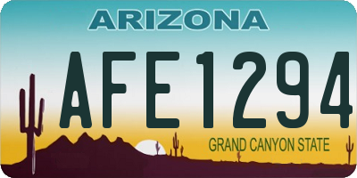 AZ license plate AFE1294