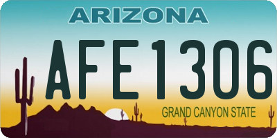 AZ license plate AFE1306