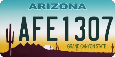 AZ license plate AFE1307