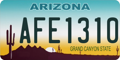 AZ license plate AFE1310