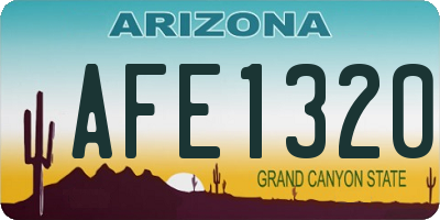 AZ license plate AFE1320