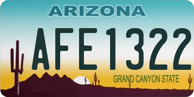 AZ license plate AFE1322
