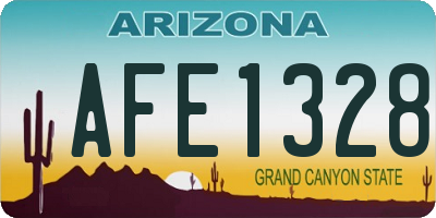AZ license plate AFE1328