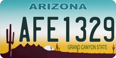 AZ license plate AFE1329