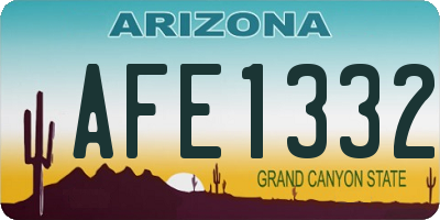 AZ license plate AFE1332