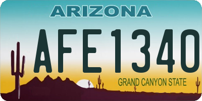AZ license plate AFE1340