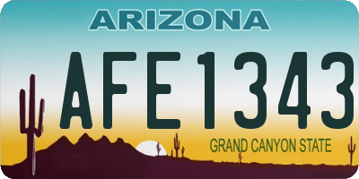 AZ license plate AFE1343