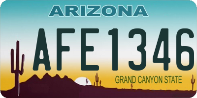 AZ license plate AFE1346