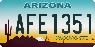 AZ license plate AFE1351