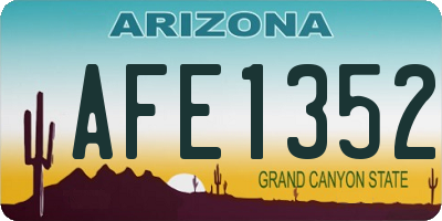 AZ license plate AFE1352
