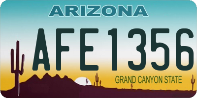 AZ license plate AFE1356