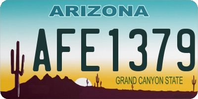 AZ license plate AFE1379