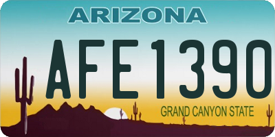 AZ license plate AFE1390