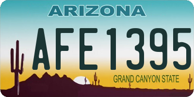 AZ license plate AFE1395