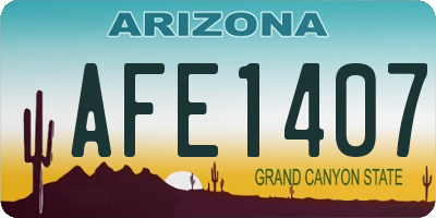 AZ license plate AFE1407