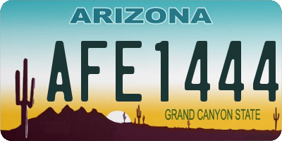 AZ license plate AFE1444