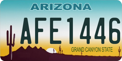 AZ license plate AFE1446