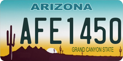 AZ license plate AFE1450