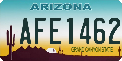 AZ license plate AFE1462