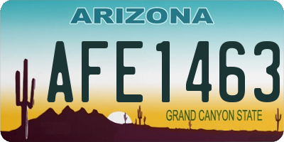 AZ license plate AFE1463