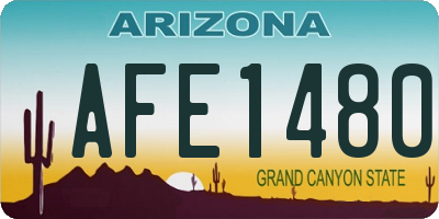 AZ license plate AFE1480