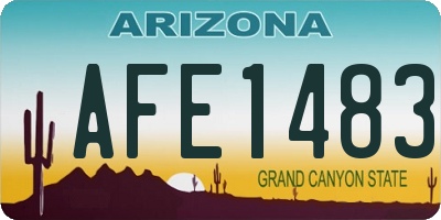 AZ license plate AFE1483