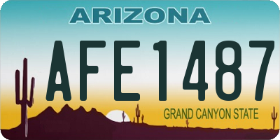 AZ license plate AFE1487