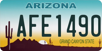 AZ license plate AFE1490