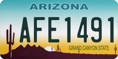AZ license plate AFE1491